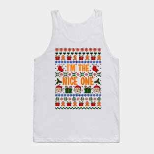 Nice and Naughty Ugly Christmas Matching Sweatshirts Tank Top